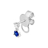 Diamond &amp; Sapphire Stud Earrings (1/8tcw)