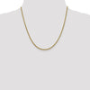 14K 2.4mm Semi-Solid D/C Round Box Chain