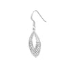 Plated Sterling Silver Filigree Marquise Earrings