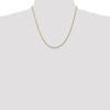 14K 2mm Diamond-Cut Rope Chain