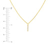 Diamond Staple Bar Drops Duet Necklace