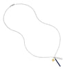 Sterling Silver Best Friends Paper Clip Chain Charm Necklace