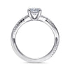 14K White Gold Oval Diamond Engagement Ring