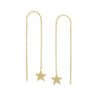 Flat Star Threader Earrings