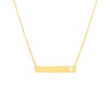 Mini Bar Necklace with Cutout Cross