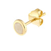 Mother of Pearl Enamel Circle Stud Earrings