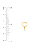 Mini Huggie Hoop Earrings with CZ Bezel Drop