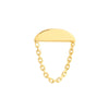 Sunrise Stud Earrings with Chain Drape