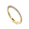 14K Yellow Gold Single Prong Diamond Anniversary Band