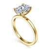 14K Yellow Gold Oval Diamond Engagement Ring