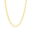 Mixed-Bead Triple Strand Necklace
