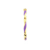 Large Lilac Enamel Round Twist Hoops
