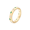Staggered Emerald &amp; Diamond Ring