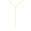 Double Stranded Bead Station Drop Necklace