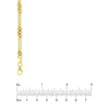 3+1 Hollow Fancy Rounded Paper Clip Chain with Pear Lock