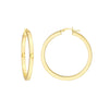 3mm x 40mm Square Tube Hoop Earrings