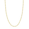 3.9mm Two-Tone Pave Figaro Chain with Lobster Lock