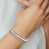 Sterling Silver RH-plated Polished Fancy Slip-on Bangle