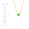 4mm Tsavorite Stone Bezel Necklace