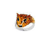 Silver Crystal Cheetah Ring