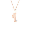 Script 'I' with Diamond Bezel Necklace