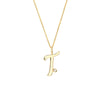 Script 'T' with Diamond Bezel Necklace