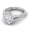 Lab Grown Diamond Halo Split Shank Ring