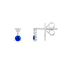 Diamond &amp; Sapphire Stud Earrings (1/8tcw)