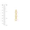 Long Teardrop Link Dangle Earrings