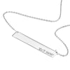 I Love You Bar Necklace in Plated Sterling Silver