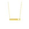 Bar Necklace with Heart Cutout