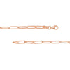 3.80mm Hollow Paper Clip Chain with Pear Lock