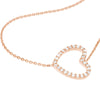 Plated Sterling Silver Sideways Heart Necklace