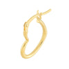18mm Tilted Heart Hoop Earrings