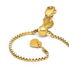 14K Polished Adjustable Box Chain Anklet
