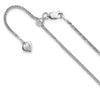 Sterling Silver RH-plated Adjustable Wheat Chain Anklet