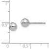 Sterling Silver Rhodium-plated 5mm Polished Ball Post Earrings