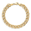 10K Yellow Gold Triple Fancy Link Bracelet