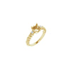 14K Yellow 6.5 mm Round Ring Mounting