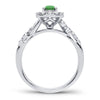 14K 0.27Ct Diamond Emerald Ring