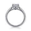 14K White Gold Round Solitaire Diamond Engagement Ring