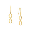 Plated Sterling Silver Infinity Dangle Earrings