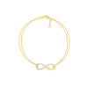 Plated Sterling Silver CZ Infinity Love Bracelet