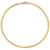 14K 4mm Domed Omega Necklace