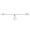 Sterling Silver Diamond-Shapes and CZ Adjustable Choker