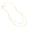 Double Stranded Bar Stations Choker Necklace