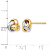 14K Two-tone Polished Love Knot Earrings