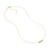 Mini Emerald Bezel and Bead Station Necklace