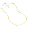 Paper Clip Links on Hammered Forzentina Necklace