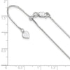Sterling Silver RH-plt Adjustable 1mm D/C Square Snake Chain